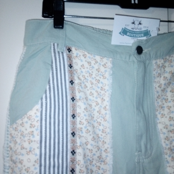 Patchwork Wide Leg Pants - Picture 8 of 11